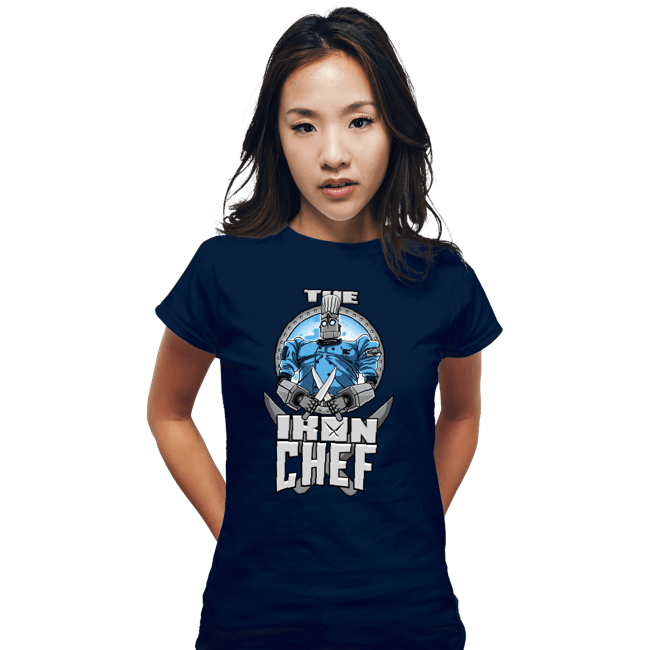 Daily_Deal_Shirts Fitted Shirts, Woman / Small / Navy The Iron Chef