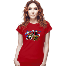 Load image into Gallery viewer, Shirts Fitted Shirts, Woman / Small / Red Fox Force
