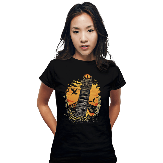 Daily_Deal_Shirts Fitted Shirts, Woman / Small / Black Leaning Dark Tower