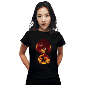 Daily_Deal_Shirts Fitted Shirts, Woman / Small / Black Firebender