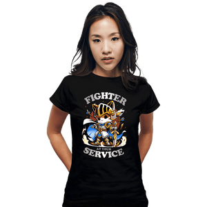 Daily_Deal_Shirts Fitted Shirts, Woman / Small / Black Fighter's Call