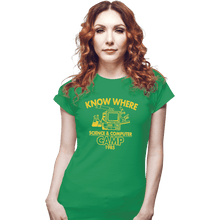 Load image into Gallery viewer, Shirts Fitted Shirts, Woman / Small / Irish Green Know Where Camp

