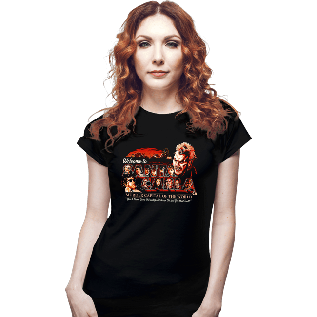 Shirts Fitted Shirts, Woman / Small / Black Welcome To Santa Carla