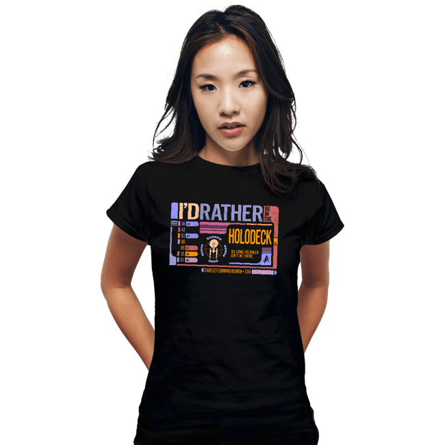 Secret_Shirts Fitted Shirts, Woman / Small / Black Holodeck!