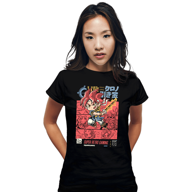 Daily_Deal_Shirts Fitted Shirts, Woman / Small / Black Chrono Adventure