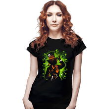 Load image into Gallery viewer, Daily_Deal_Shirts Fitted Shirts, Woman / Small / Black The Mad Hatter
