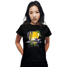 Load image into Gallery viewer, Shirts Fitted Shirts, Woman / Small / Black 8-Bit Hero
