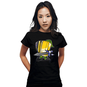 Shirts Fitted Shirts, Woman / Small / Black 8-Bit Hero