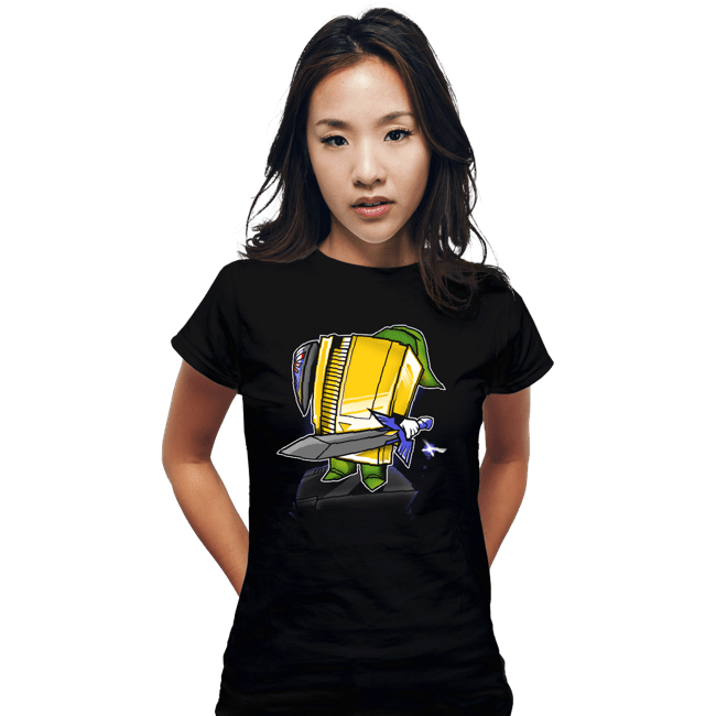 Shirts Fitted Shirts, Woman / Small / Black 8-Bit Hero