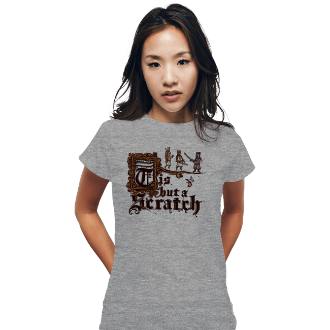 Daily_Deal_Shirts Fitted Shirts, Woman / Small / Sports Grey Tis But A Scratch