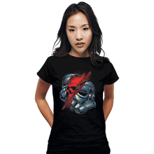 Load image into Gallery viewer, Shirts Fitted Shirts, Woman / Small / Black Red Storm

