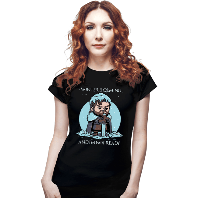 Secret_Shirts Fitted Shirts, Woman / Small / Black The Cold Is Coming