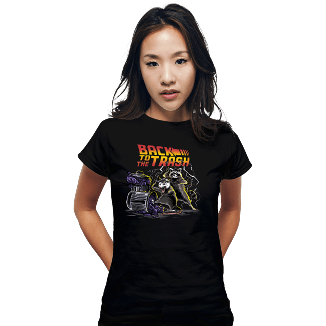 Secret_Shirts Fitted Shirts, Woman / Small / Black Back To The Trash!
