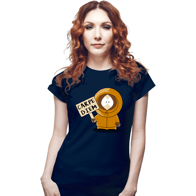 Shirts Fitted Shirts, Woman / Small / Navy Carpe Diem