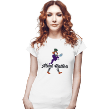 Load image into Gallery viewer, Shirts Fitted Shirts, Woman / Small / White Mad Hatter
