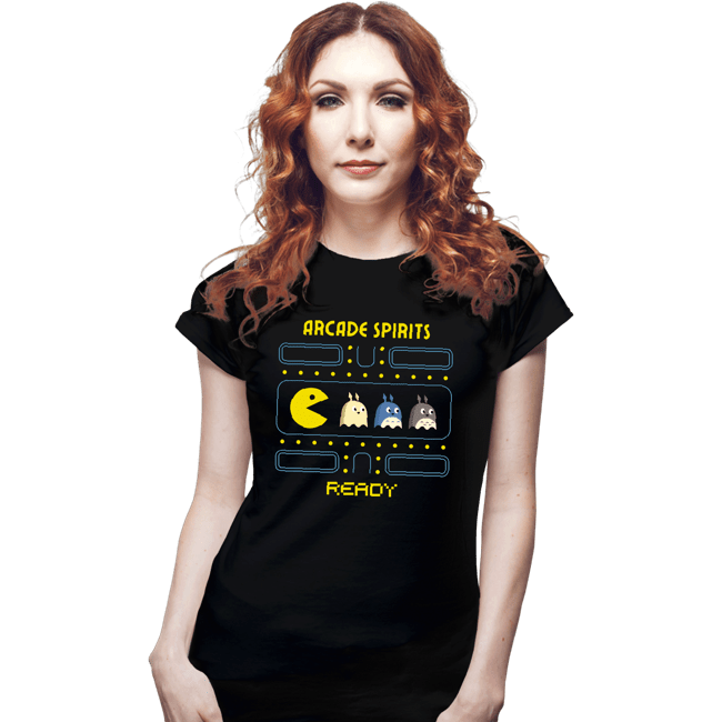 Secret_Shirts Fitted Shirts, Woman / Small / Black Arcade Spirits