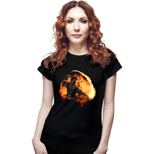 Daily_Deal_Shirts Fitted Shirts, Woman / Small / Black Fire Bender Orb
