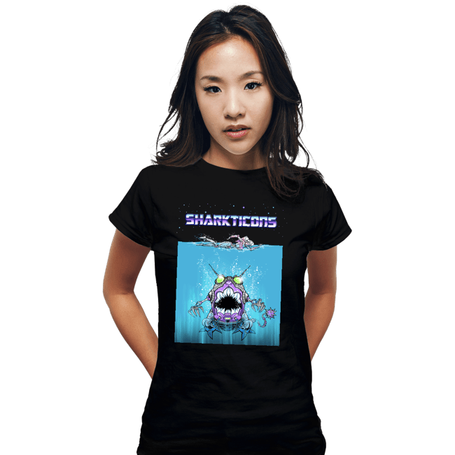 Secret_Shirts Fitted Shirts, Woman / Small / Black Sharkticons!