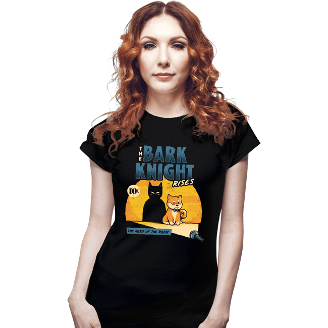 Daily_Deal_Shirts Fitted Shirts, Woman / Small / Black The Bark Knight