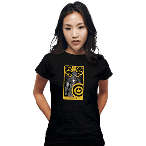 Shirts Fitted Shirts, Woman / Small / Black Tarot Justice