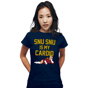 Shirts Fitted Shirts, Woman / Small / Navy Snu Snu Is My Cardio