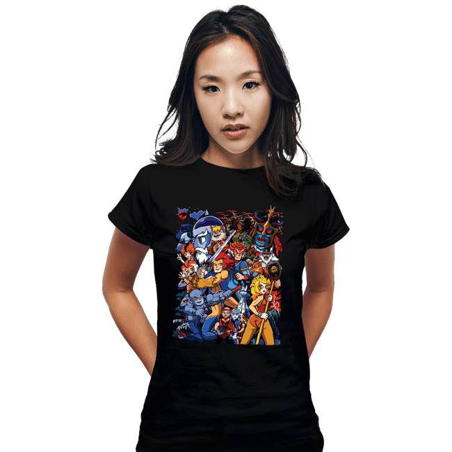 Daily_Deal_Shirts Fitted Shirts, Woman / Small / Black Thundercats VS Pilgrim