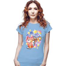 Load image into Gallery viewer, Shirts Fitted Shirts, Woman / Small / Powder Blue Animal Crossing - Celeste
