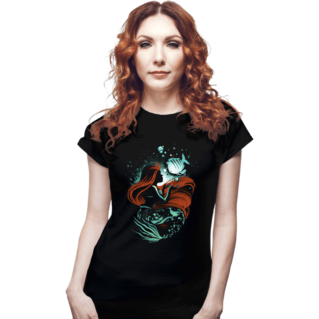 Daily_Deal_Shirts Fitted Shirts, Woman / Small / Black Song Of The Mermaid