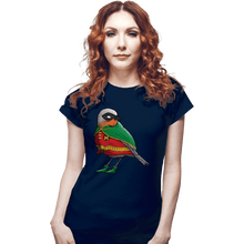 Load image into Gallery viewer, Shirts Fitted Shirts, Woman / Small / Navy Bird Wonder
