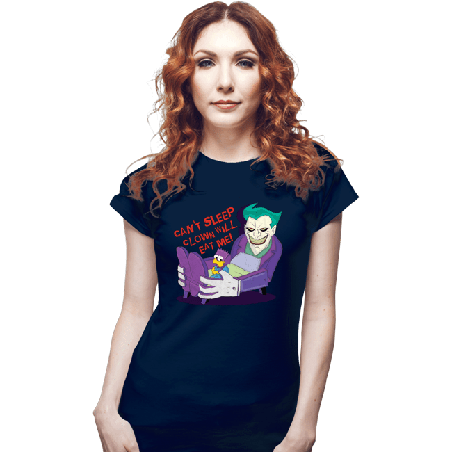 Secret_Shirts Fitted Shirts, Woman / Small / Navy Can't Sleep Clowns Will Eat Me