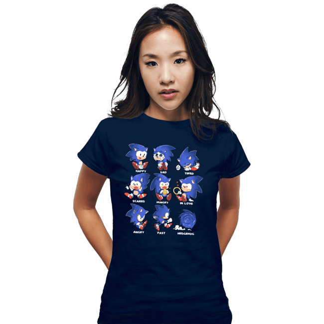 Secret_Shirts Fitted Shirts, Woman / Small / Navy Hedgehog!