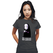 Load image into Gallery viewer, Daily_Deal_Shirts Fitted Shirts, Woman / Small / Charcoal No Face No Coffee
