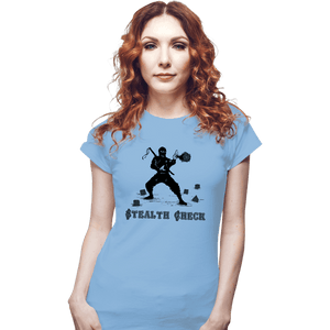 Secret_Shirts Fitted Shirts, Woman / Small / Powder Blue Stealth Check