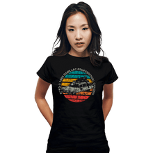 Load image into Gallery viewer, Shirts Fitted Shirts, Woman / Small / Black Retro Ecto-1 Sun
