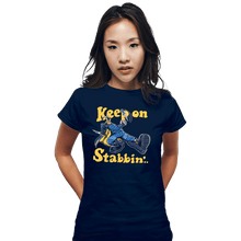 Load image into Gallery viewer, Shirts Fitted Shirts, Woman / Small / Navy Keep On Stabbin&#39;
