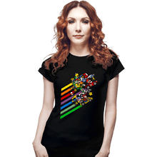 Load image into Gallery viewer, Daily_Deal_Shirts Fitted Shirts, Woman / Small / Black Karting Chaos
