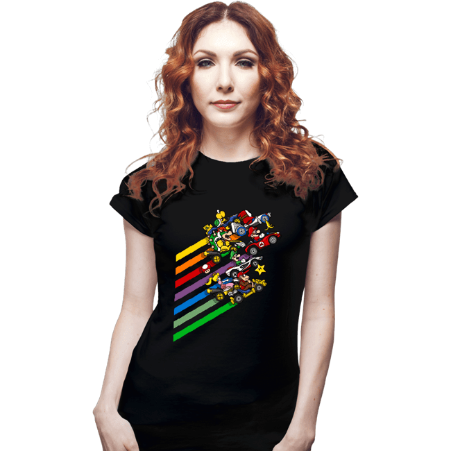 Daily_Deal_Shirts Fitted Shirts, Woman / Small / Black Karting Chaos