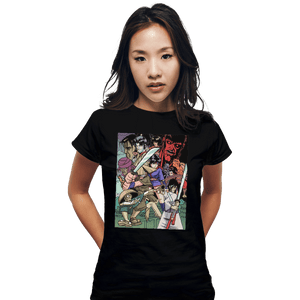 Shirts Fitted Shirts, Woman / Small / Black Ninja Scroll