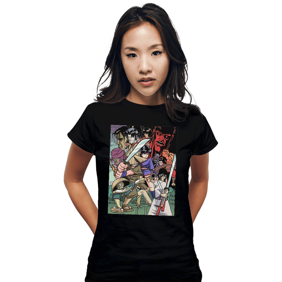 Shirts Fitted Shirts, Woman / Small / Black Ninja Scroll