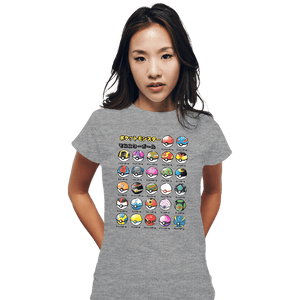 Secret_Shirts Fitted Shirts, Woman / Small / Sports Grey Pokeball Types