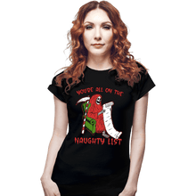 Load image into Gallery viewer, Secret_Shirts Fitted Shirts, Woman / Small / Black Naughty List
