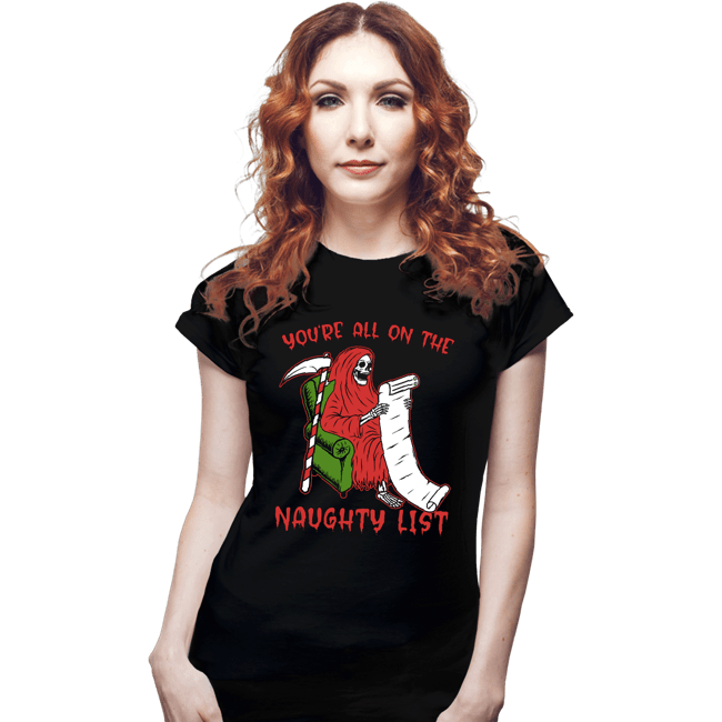 Secret_Shirts Fitted Shirts, Woman / Small / Black Naughty List