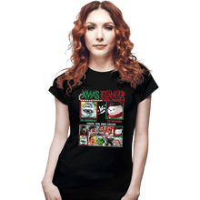 Load image into Gallery viewer, Daily_Deal_Shirts Fitted Shirts, Woman / Small / Black Xmas Fighter
