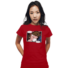 Load image into Gallery viewer, Shirts Fitted Shirts, Woman / Small / Red Rebelstein Kiss
