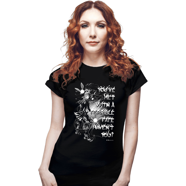 Daily_Deal_Shirts Fitted Shirts, Woman / Small / Black A Sinister Meeting