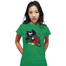 Load image into Gallery viewer, Secret_Shirts Fitted Shirts, Woman / Small / Irish Green Knuckles Vs Sonic
