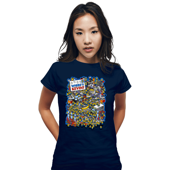 Secret_Shirts Fitted Shirts, Woman / Small / Navy Where's Kevin