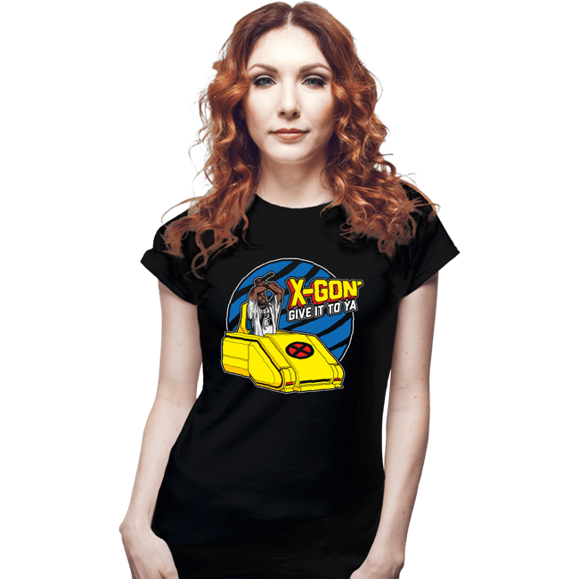 Daily_Deal_Shirts Fitted Shirts, Woman / Small / Black X-Gon' Give It To Ya!