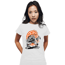 Load image into Gallery viewer, Daily_Deal_Shirts Fitted Shirts, Woman / Small / White Michelangelo Sumi-e
