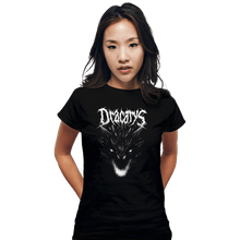 Load image into Gallery viewer, Secret_Shirts Fitted Shirts, Woman / Small / Black Dracarys Metal T-Shirt
